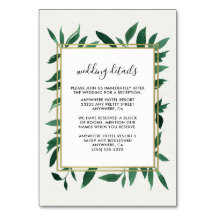 Vegetación Color de agua Boda botánico Insertar ta