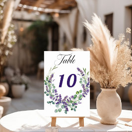 Tarjeta De Mesa vegetación de flores de lavanda boda