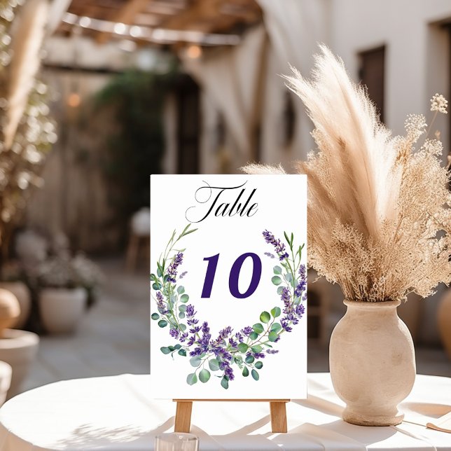 Tarjeta De Mesa vegetación de flores de lavanda boda (Subido por el creador)