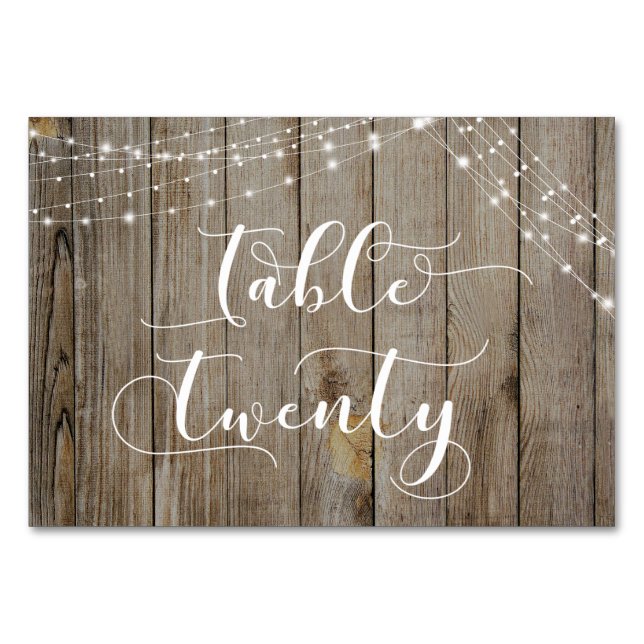 Tarjeta de mesa veinticinco de madera marrón desga (Anverso)