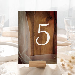 Tarjeta De Mesa Velo de novia y números de la mesa de Boda de made