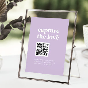 Tarjeta De Mesa Verano retro Lavender Captura el Rótulo del Amor