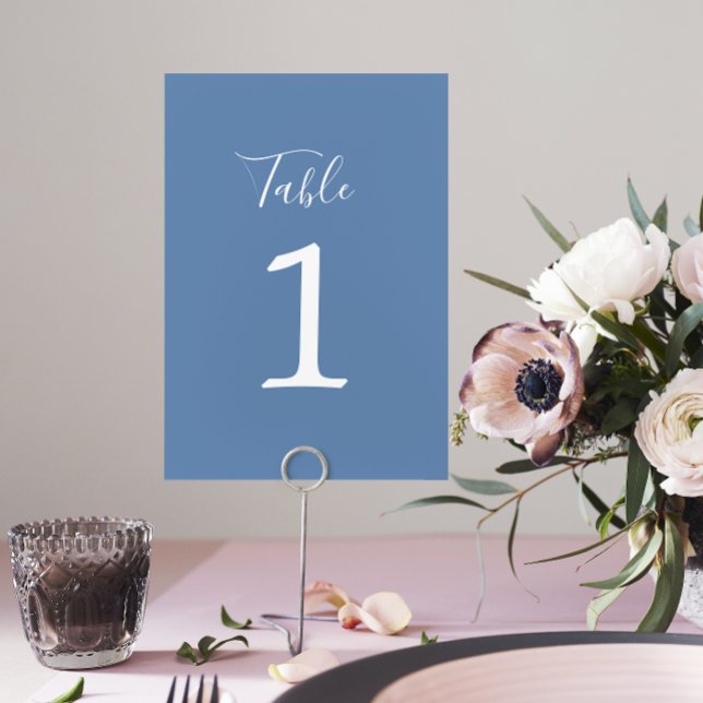 Tarjeta De Mesa Verdadera simplicidad 1 Boda Denim número de tabla (Subido por el creador)