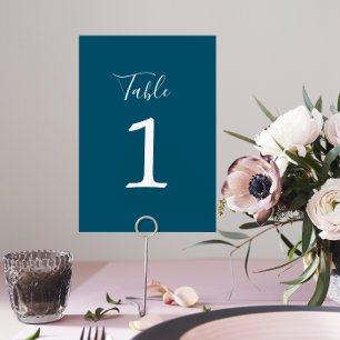 Tarjeta De Mesa Verdadera simplicidad 1 Boda Número de tabla Neptu