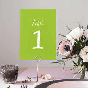 Tarjeta De Mesa Verdadera simplicidad 1 número de tabla de primave