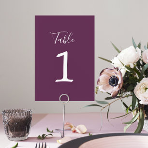 Tarjeta De Mesa Verdadera simplicidad 1 número de tabla de uva Bod