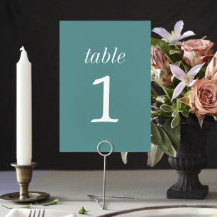 Tarjeta De Mesa Verdadera simplicidad 2 Boda de huevo de pato núme