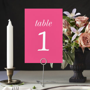Tarjeta De Mesa Verdadera simplicidad 2 número de tabla de Boda de