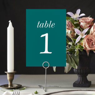 Tarjeta De Mesa Verdadera simplicidad 2 número de tabla de Boda Ve