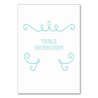 Tarjeta de mesa verde azulada y fantástica