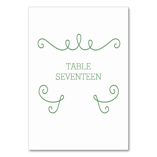 Tarjeta de mesa verde de deliciosos platos (Anverso)