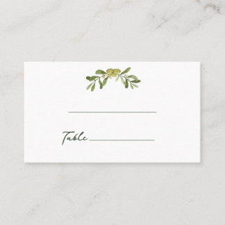 Tarjeta De Mesa Verde oliva moderno