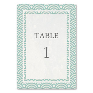 Tarjeta De Mesa Verde suave + blanco número de tabla de peso japon