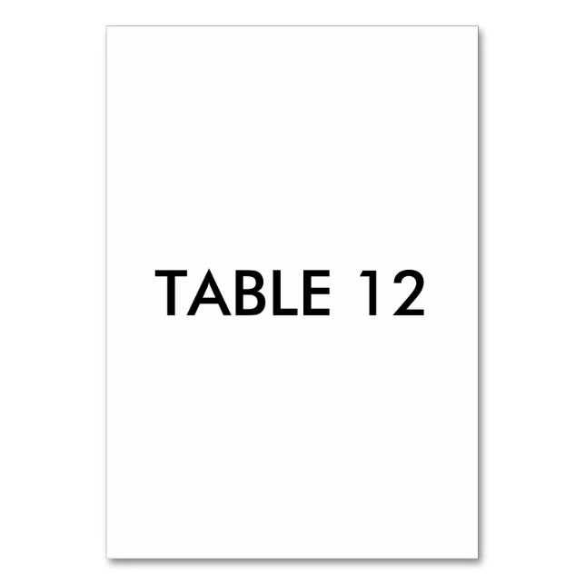 Tarjeta de mesa vertical 3.5 x 5, tarjeta de númer (Anverso)
