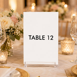 Tarjeta de mesa vertical 3.5 x 5, tarjeta de númer