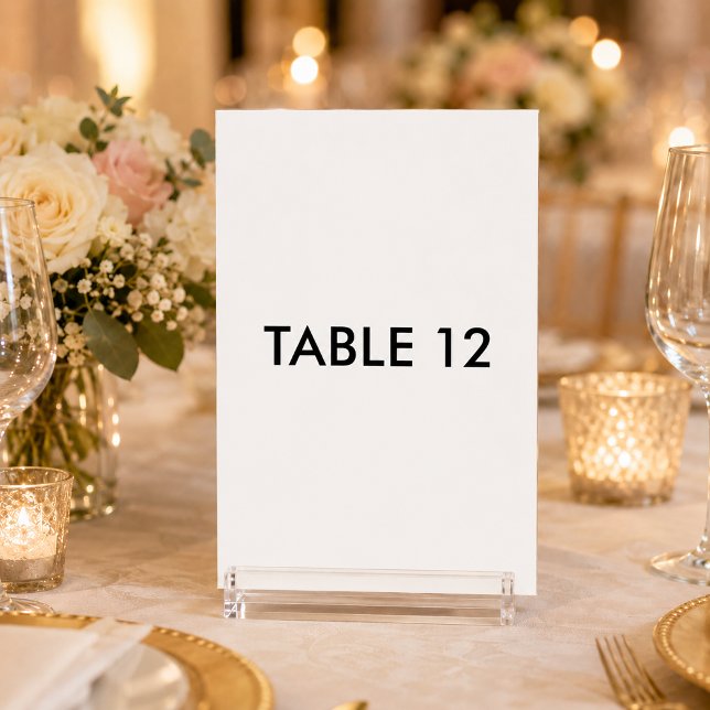 Tarjeta de mesa vertical 3.5 x 5, tarjeta de númer (Vertical 3.5 x 5 Table Card, Number Card Celebrate)