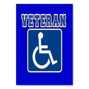 Tarjeta De Mesa Veterano discapacitado