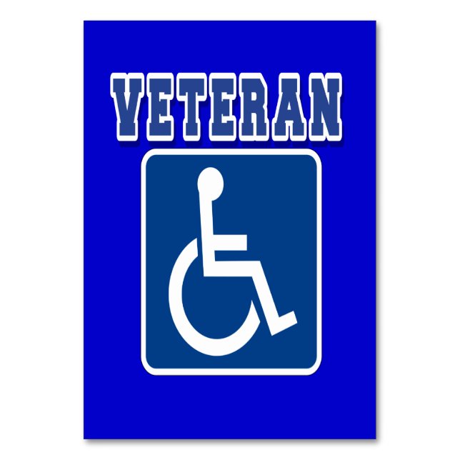 Tarjeta De Mesa Veterano discapacitado (Anverso)
