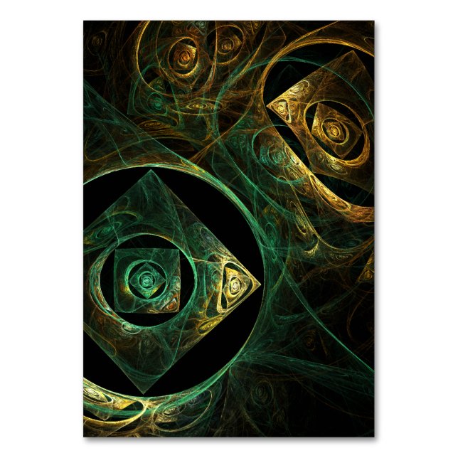 Tarjeta De Mesa Vibraciones mágicas Abstract Art Table Card (Anverso)