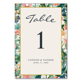 Tarjeta De Mesa Vibrante Boda bucal vibrante Número de tablas