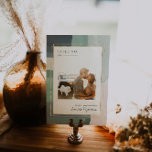 Tarjeta De Mesa Vidrio oceánico costero | Número de tabla Boda<br><div class="desc">Los números de la tabla mejoran el aspecto de su tabulación y le ponen el toque final en su día especial. Impresión personalizada de texto de los nombres o números de sus tablas. Con hermosos pinceles abstractos de pincel que enmarcan los detalles de su boda. Toes en la arena, olas...</div>