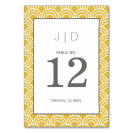 Tarjeta De Mesa Vieiras estratificadas