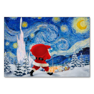 Tarjeta De Mesa Viene Santa Claus