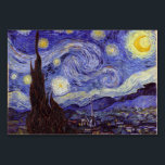 Tarjeta De Mesa Vincent Van Gogh Starry Night Vintage Bella Artes<br><div class="desc">Vincent van Gogh Starry Night Bella Artes Painting Starry Night es un cuadro del artista holandés post-impresionista Vincent van Gogh. El cielo azul nocturno está lleno de nubes, estrellas y una luna creciente brillante. La noche estrellada es la única noche de la serie de vistas desde la ventana de su...</div>