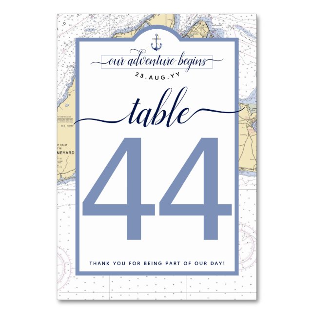 Tarjeta De Mesa Viñedo tradicional de la Martha Nautica | 40 (Anverso)