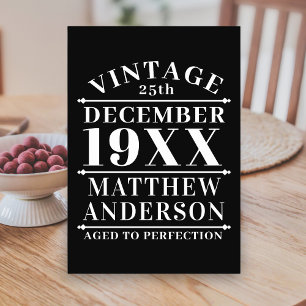 Tarjeta De Mesa Viñeta personalizada de edad avanzada a perfección