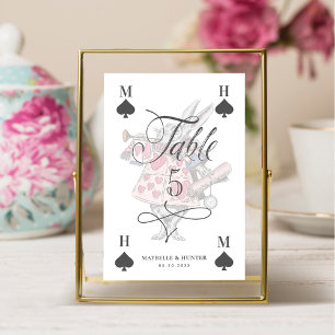 Tarjeta De Mesa Vintage Alice in Wonderland Rabbit Playing Card