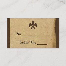Tarjeta De Mesa Vintage Fleur De Lis Boda