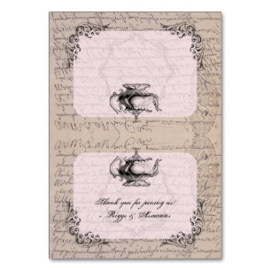 Tarjeta De Mesa Vintage French Teapot Place Card