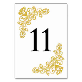 Tarjeta De Mesa Vintage Gold Table 11