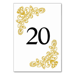 Tarjeta De Mesa Vintage Gold Table 20