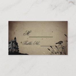 Tarjeta De Mesa Vintage Gothic House Boda Place Card