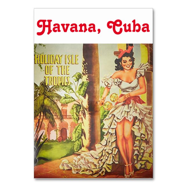 Tarjeta De Mesa Vintage Havana (Anverso)