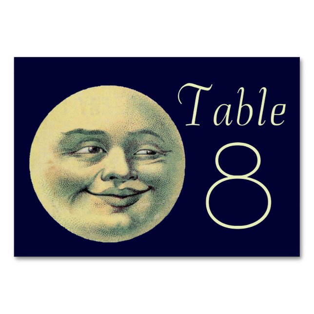 Tarjeta De Mesa Vintage Moon (Anverso)