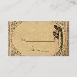 Tarjeta De Mesa Vintage Quetzal Bird Elegant Wedding Place Cards