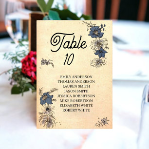Tarjeta De Mesa Vintage Retro Floral Viejo libro de historietas ru