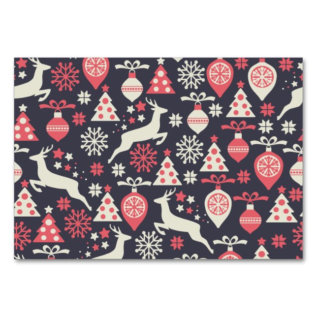 Tarjeta De Mesa Vintage Retro Navidad vacaciones (Anverso)