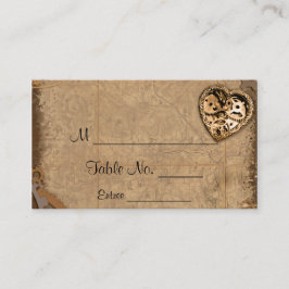 Tarjeta De Mesa Vintage Steampunk Bride Boda