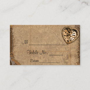 Tarjeta De Mesa Vintage Steampunk Bride Boda