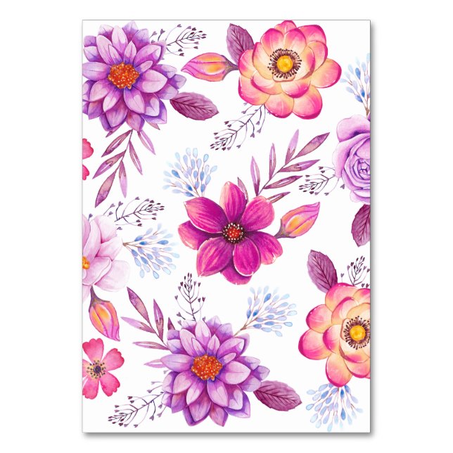 Tarjeta De Mesa Violet rosa (Anverso)