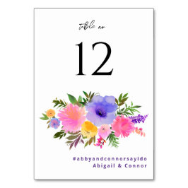 Tarjeta De Mesa Violeta Magenta Amarillo Casual Vibrante