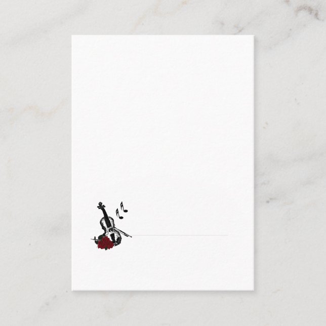 Tarjeta De Mesa Violin Music Place Card (Anverso)