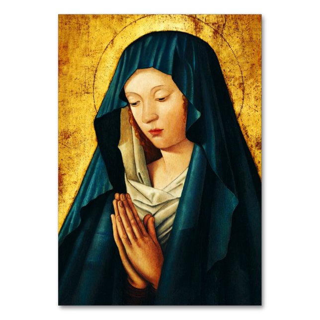Tarjeta De Mesa Virgen en oración de Riga (Anverso)