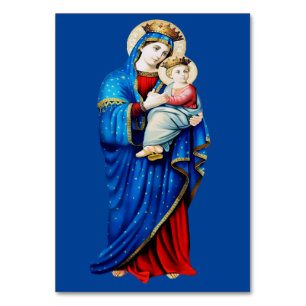 Tarjeta De Mesa Virgen María con el Niño Jesús
