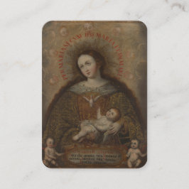 Tarjeta De Mesa Virgen María Espíritu Santo Oración de Jesús Catól