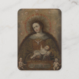 Tarjeta De Mesa Virgen María Espíritu Santo Oración de Jesús Catól